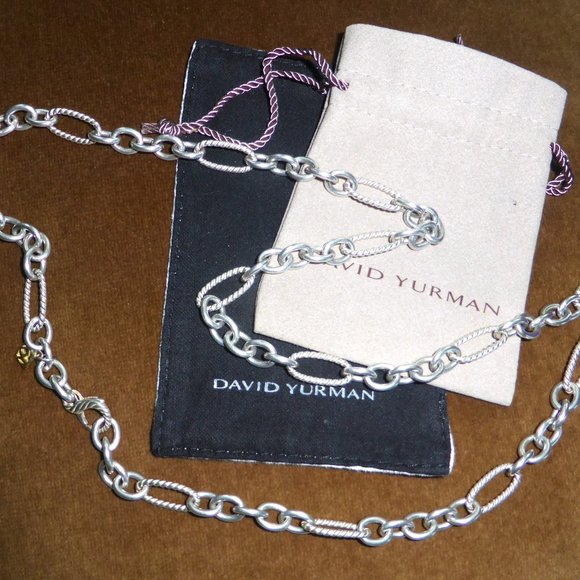 DAVID YURMAN Y2k 32” extra large twisted oval and oval link SS FIGARO necklace. - Picture 4 of 4